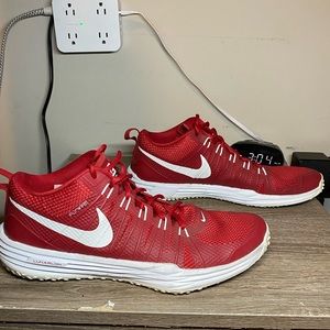 NIKE Lunar TR1 Flywire Lace-Up Low Top Crimson/White Athletic Shoes Men 12